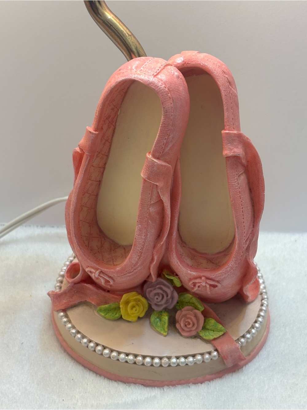 Vintage 1970s Ballet Slipper Vanity Lamp | Pink Ballet Shoe Retro